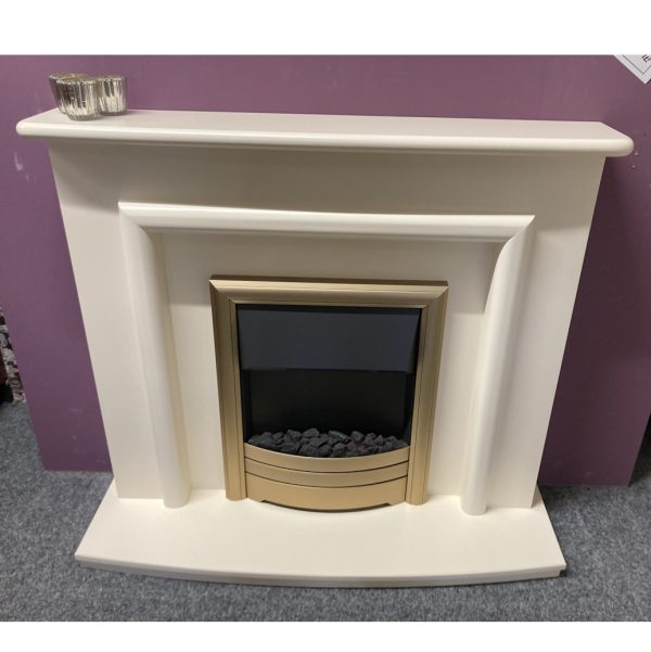 Focus Marlow 44 inch Soft Cream Electric Fireplace *TO CLEAR* Excluding Fire - Image 2