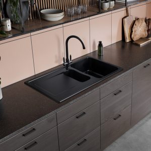 Rangemaster Loa 1.5 Bowl Inset Sink in Igneous Granite