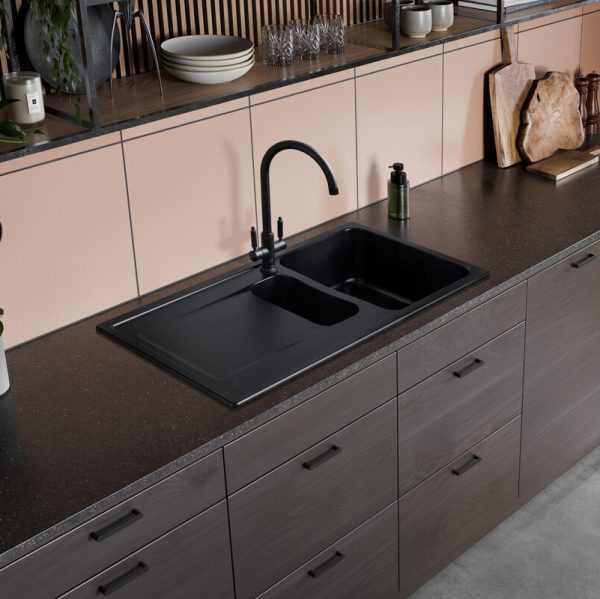 Rangemaster Loa 1.5 Bowl Inset Sink in Igneous Granite