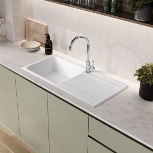 Rangemaster Loa Single Bowl Inset Sink in Igneous Granite