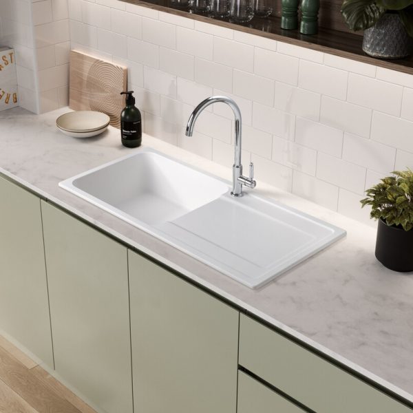 Rangemaster Loa Single Bowl Inset Sink in Igneous Granite