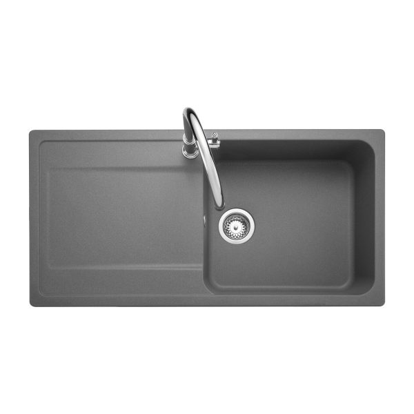 Rangemaster Loa Single Bowl Inset Sink in Igneous Granite - Image 4