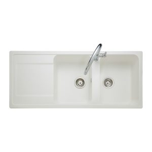Rangemaster Loa Double Bowl Inset Sink in Igneous Granite
