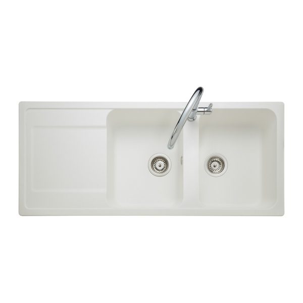 Rangemaster Loa Double Bowl Inset Sink in Igneous Granite