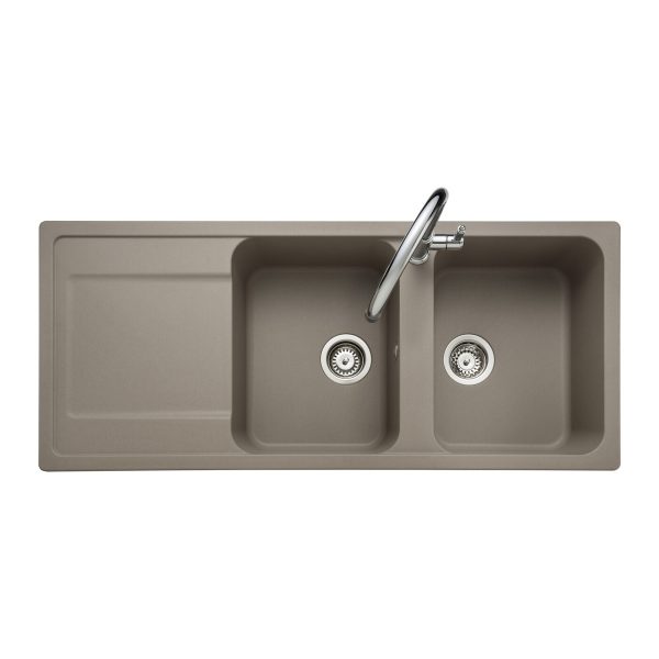Rangemaster Loa Double Bowl Inset Sink in Igneous Granite - Image 5
