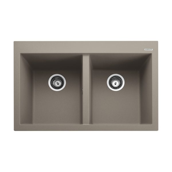 Rangemaster Oridian Double Bowl Inset Sink in Igneous Granite - Image 4