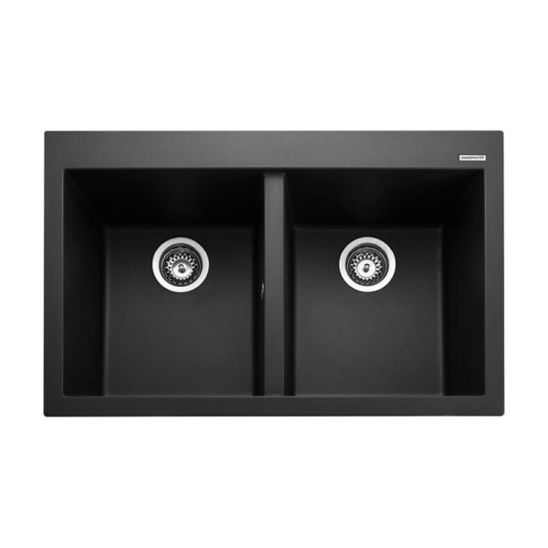 Rangemaster Oridian Double Bowl Inset Sink in Igneous Granite - Image 3