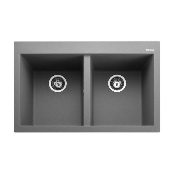 Rangemaster Oridian Double Bowl Inset Sink in Igneous Granite