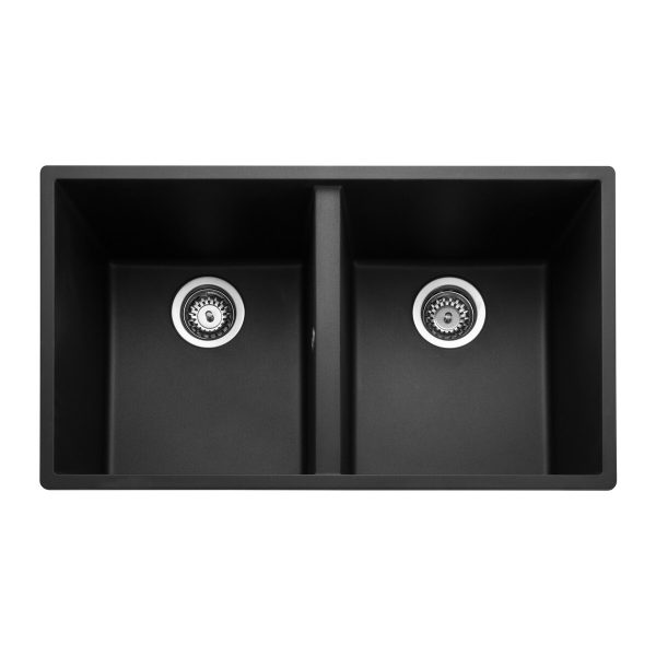 Rangemaster Oridian Double Bowl Undermount Sink in Igneous Granite - Image 3