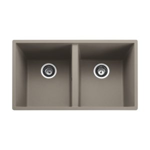 Rangemaster Oridian Double Bowl Undermount Sink in Igneous Granite
