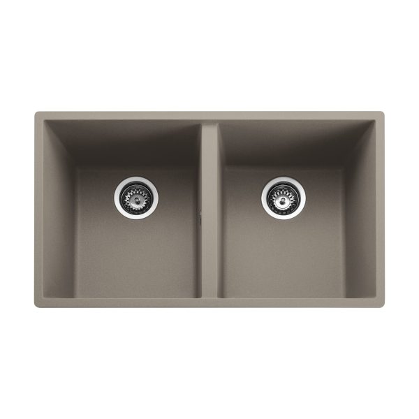 Rangemaster Oridian Double Bowl Undermount Sink in Igneous Granite