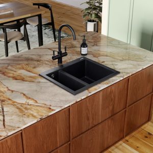 Rangemaster Oridian 1.5 Bowl Inset Sink in Igneous Granite