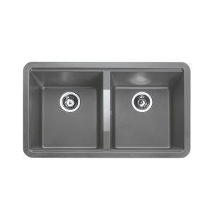 Rangemaster Paragon Double Bowl Undermount Sink in Igneous Granite