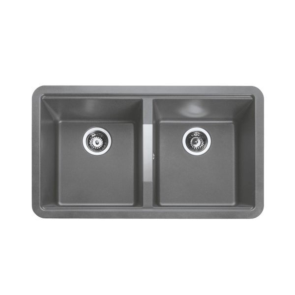 Rangemaster Paragon Double Bowl Undermount Sink in Igneous Granite