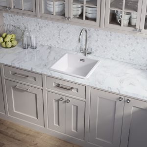 Rangemaster Rustique Single Bowl Inset/Undermount Sink in Fire-Clay Ceramic