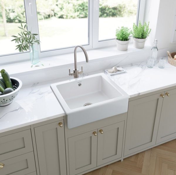 Rangemaster Hartland Single Bowl Inset Sink in Fire-Clay Ceramic