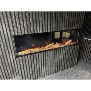 Aura Kinver 1500 Slimline Built In Landscape Electric Fire BLACK EDITION *TO CLEAR*