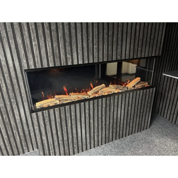 Aura Kinver 1500 Slimline Built In Landscape Electric Fire BLACK EDITION *TO CLEAR*