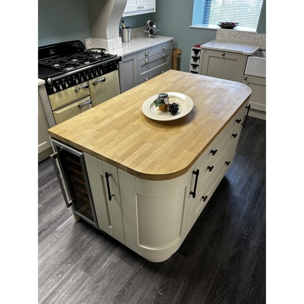 Second Nature Milbourne Kitchen Display in Ivory with solid timber worktop - Image 2