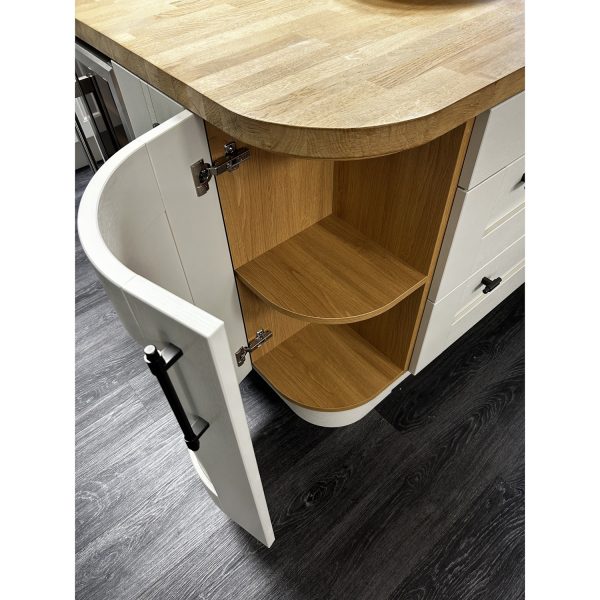 Second Nature Milbourne Kitchen Display in Ivory with solid timber worktop - Image 3