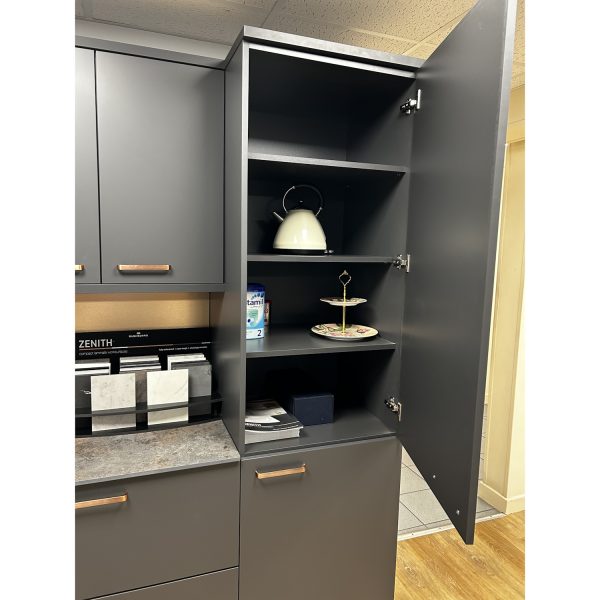 Brison Glacier Super Matt Graphite Kitchen Display with Zenith Compact Laminate worktop - Image 4