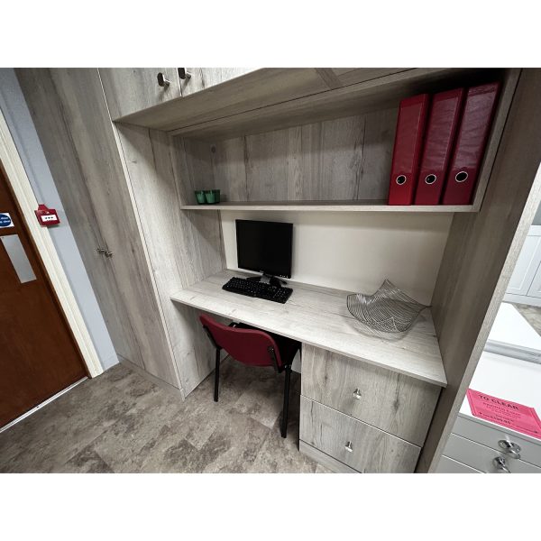 Brison Home Office Bedroom Display in White Halifax Oak - Image 4