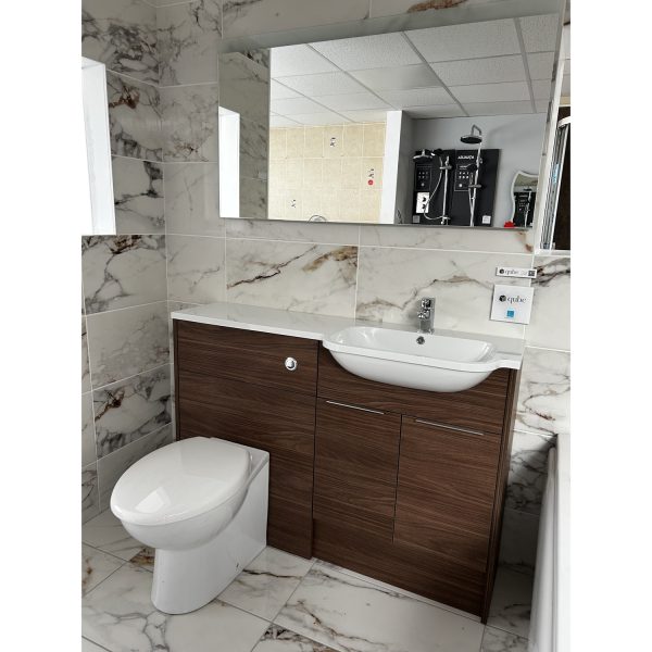 Utopia Qube Fitted Furniture in Sorrento Walnut Finish including mirror *TO CLEAR* - Image 3