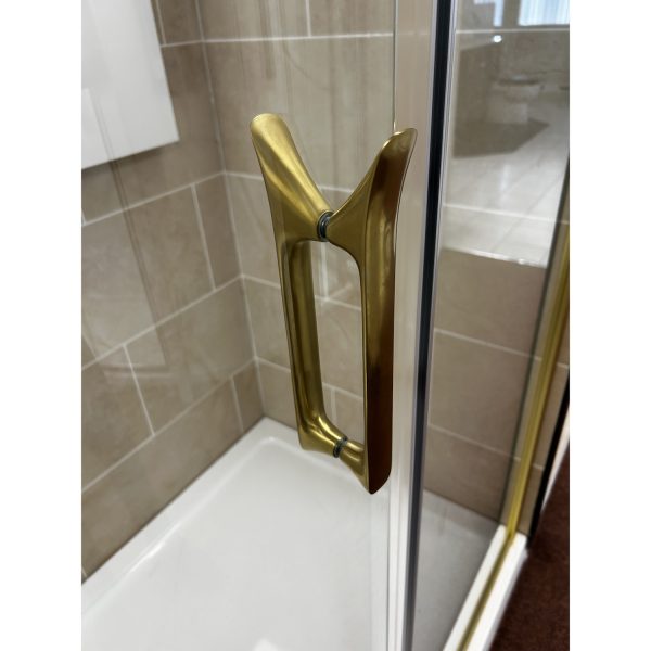 Flair ETO Offset Quadrant 1200mm Shower Enclosure in Brushed Brass *TO CLEAR* - Image 2
