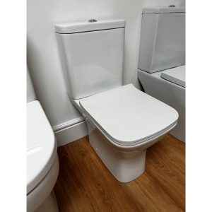 Brison Tekapo Closed Coupled WC Short Projection Open Back Toilet and Seat *TO CLEAR*