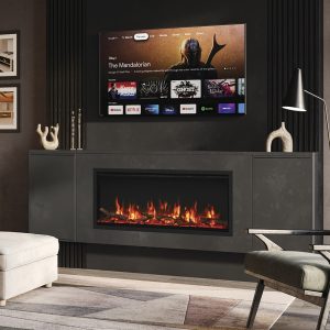 Brison Amber 1050mm wide Landscape Inset Electric Fire for Media Wall