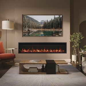 Brison Amber 1950mm wide Landscape Inset Electric Fire for Media Wall