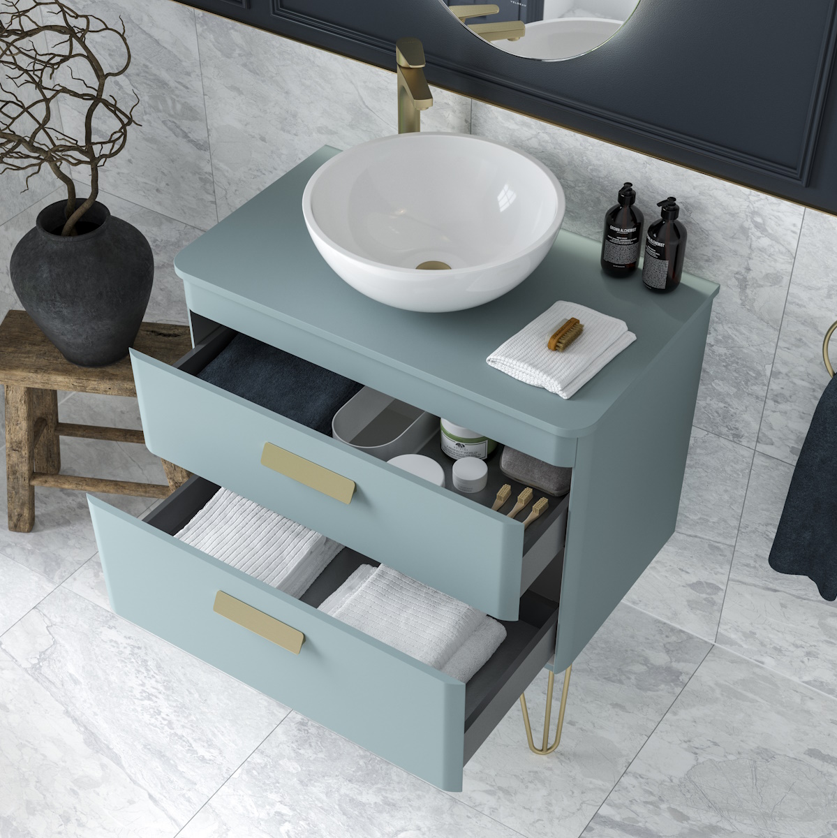 Veldeau Henbury Colour-Matched Vanity & Modular Bathroom Furniture - Image 3