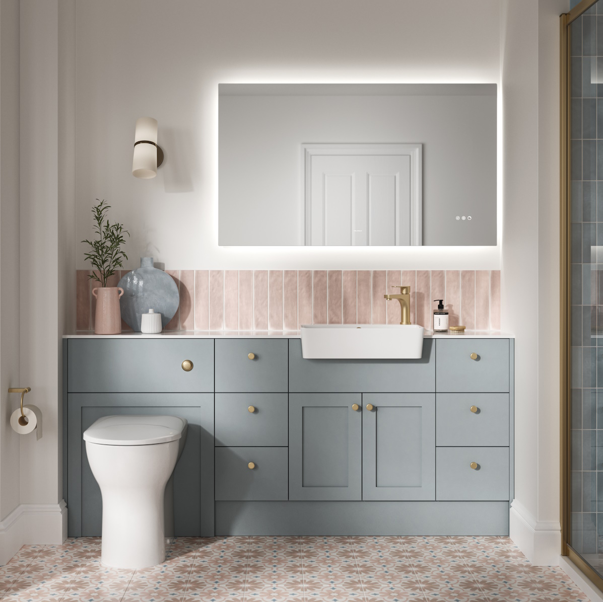 Veldeau Winson Colour-Matched Bathroom Furniture - Image 10