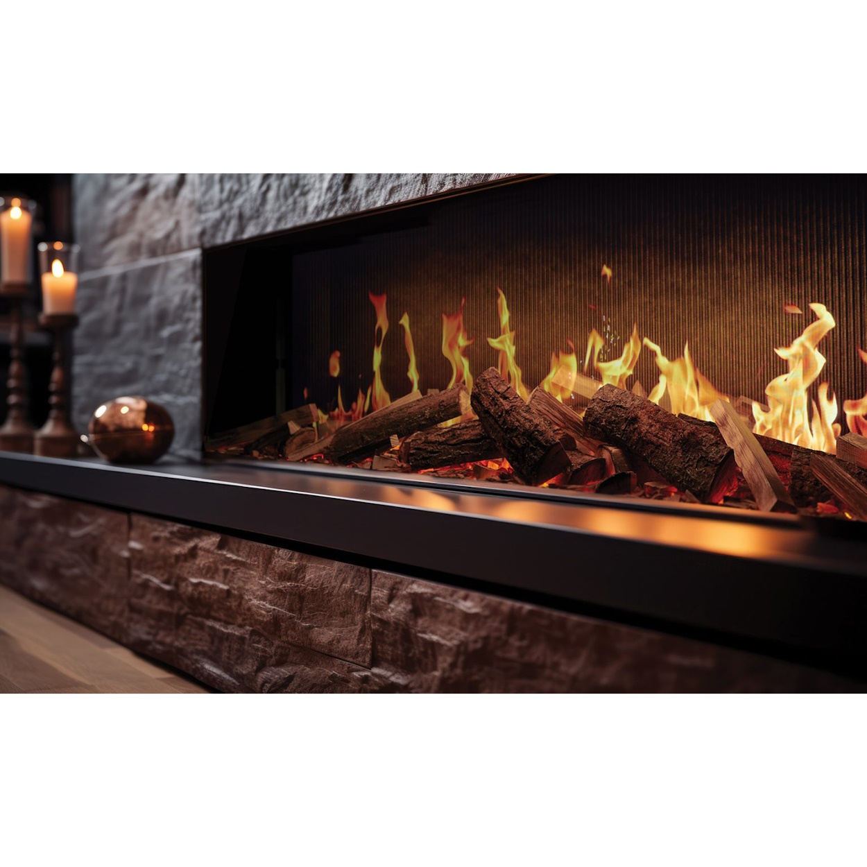 Solution Fires TrueFlame 150 3DX Electric Media Wall Fire - Image 2