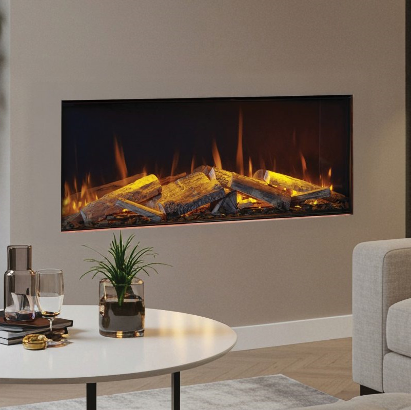 Solution Fires Pure 1300SL Black Series Electric Media Wall Fire - Image 2