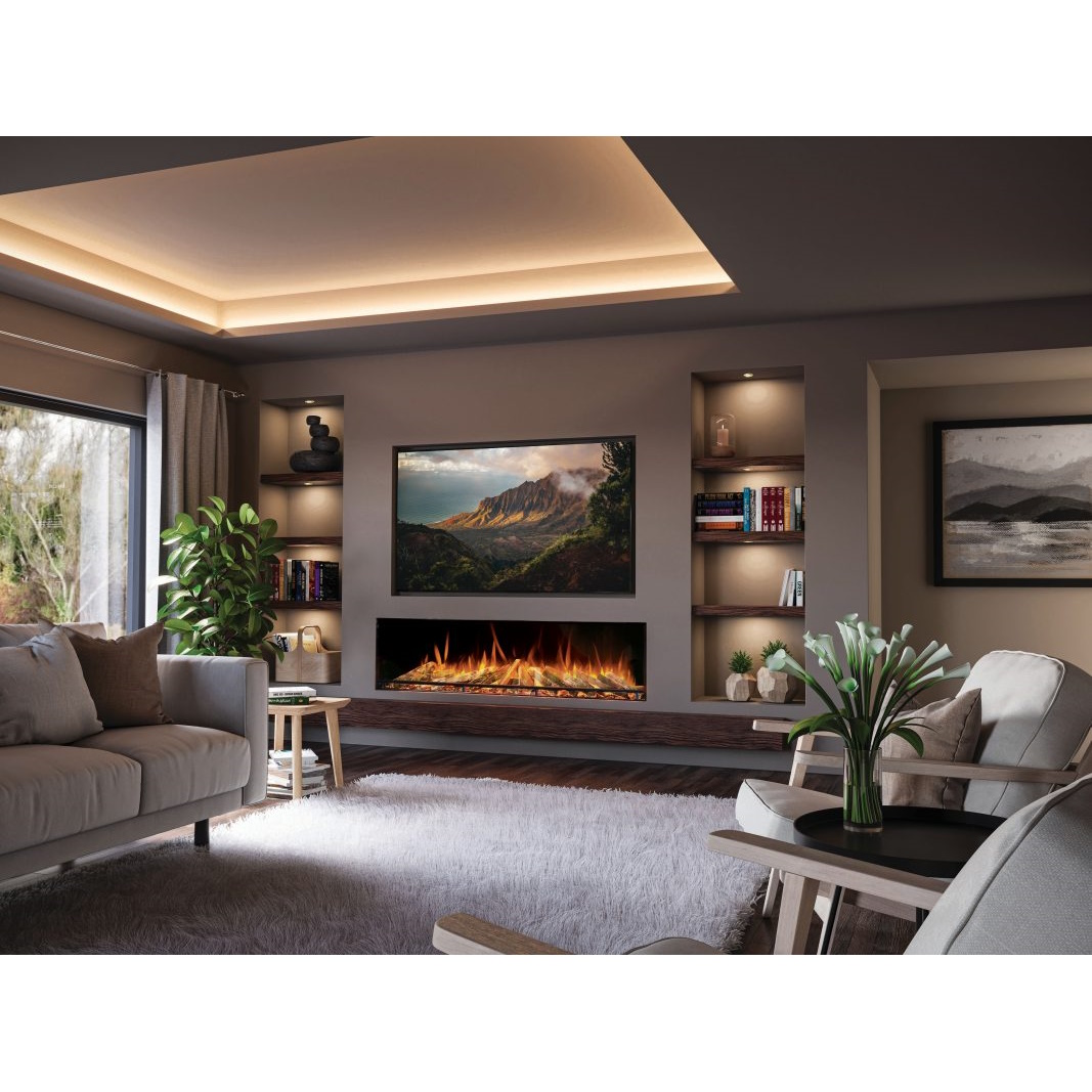 Solution Fires Pure 1600 Black Series Electric Media Wall Fire - Image 2