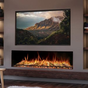 Solution Fires Pure 1600 Black Series Electric Media Wall Fire
