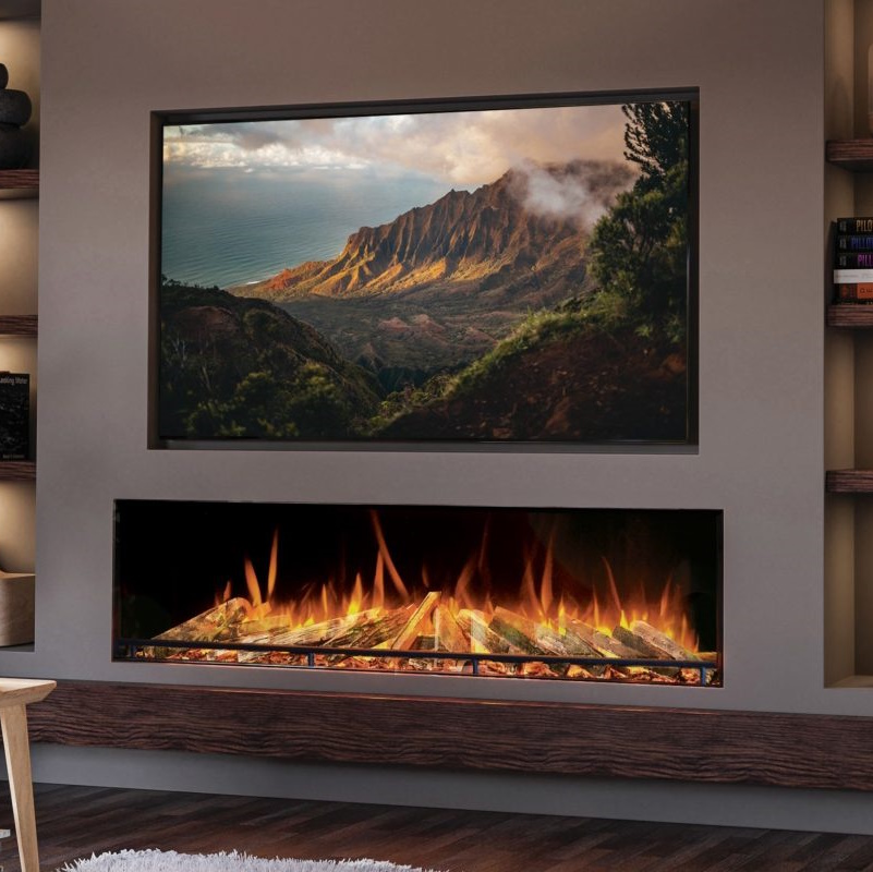 Solution Fires Pure 1600 Black Series Electric Media Wall Fire