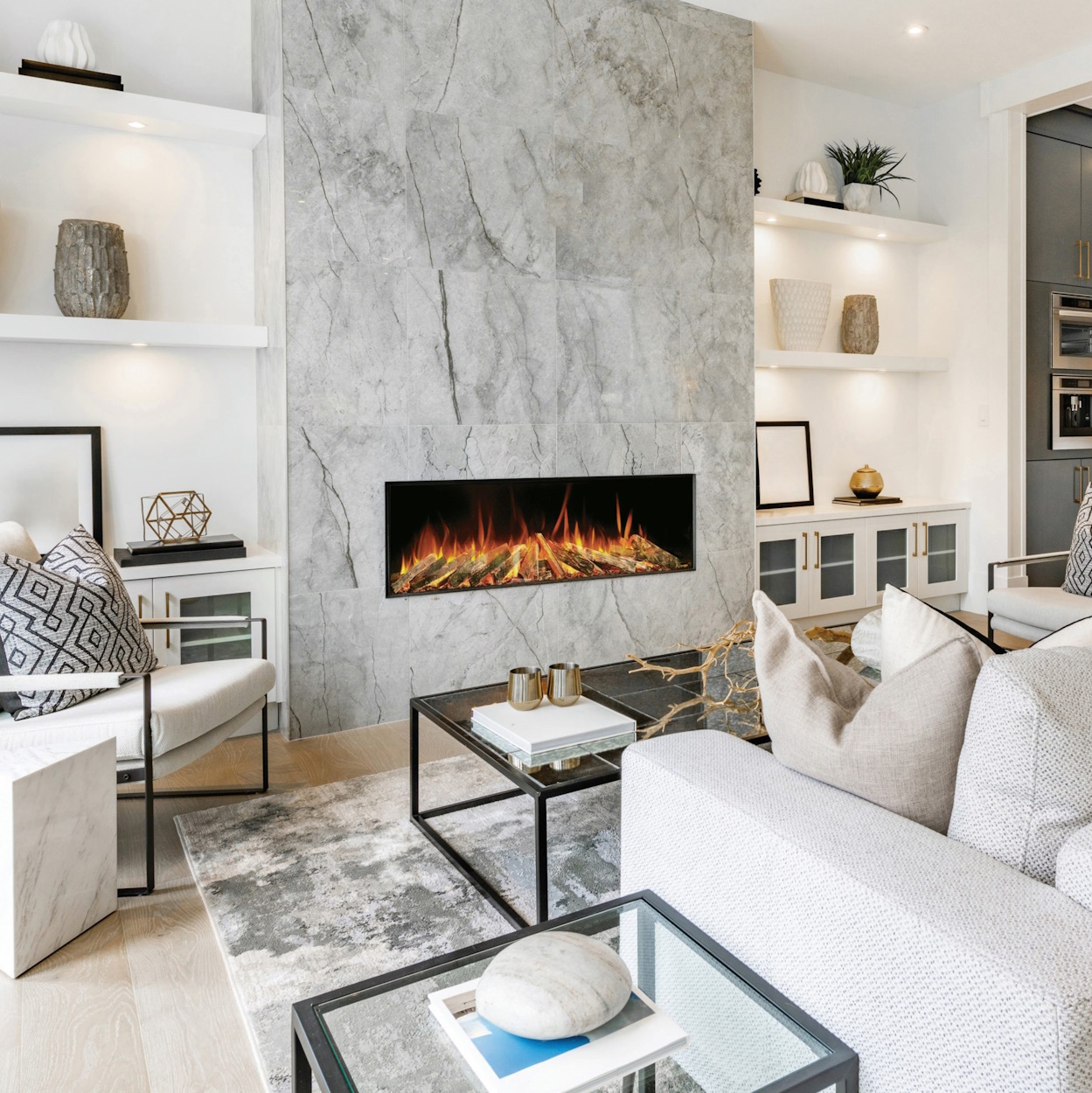 Solution Fires Pure 1600SL Black Series Electric Media Wall Fire