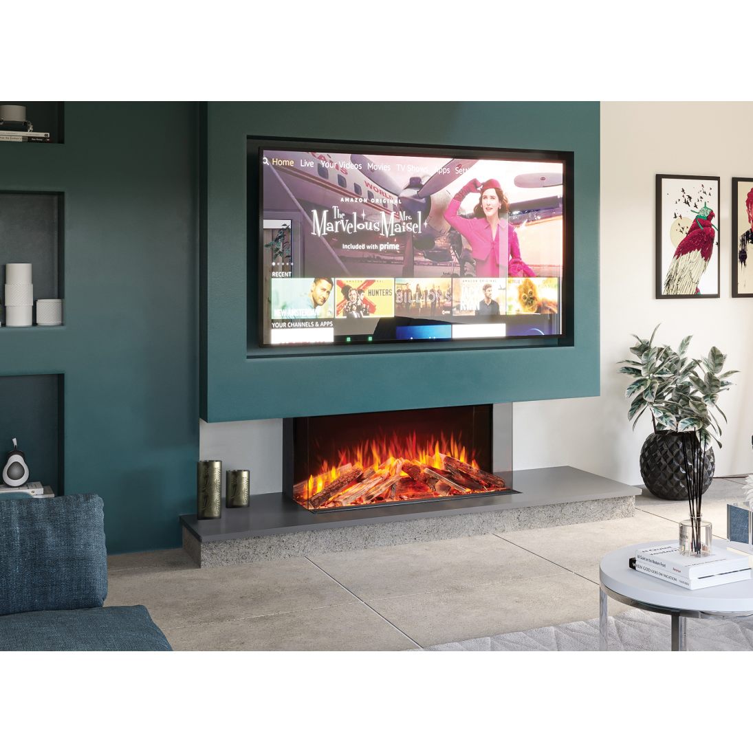 Solution Fires LUX 100 Electric Media Wall Fire