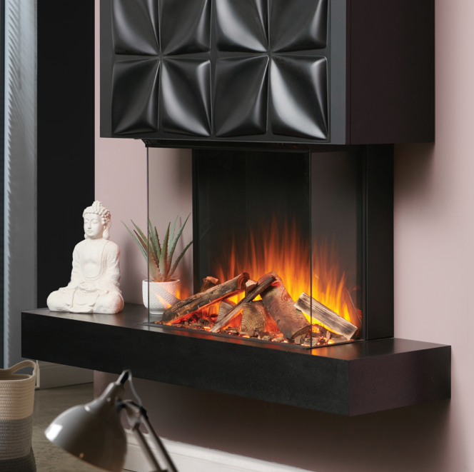 Solution Fires LUX 75 Electric Media Wall or Traditional Fire - Image 2