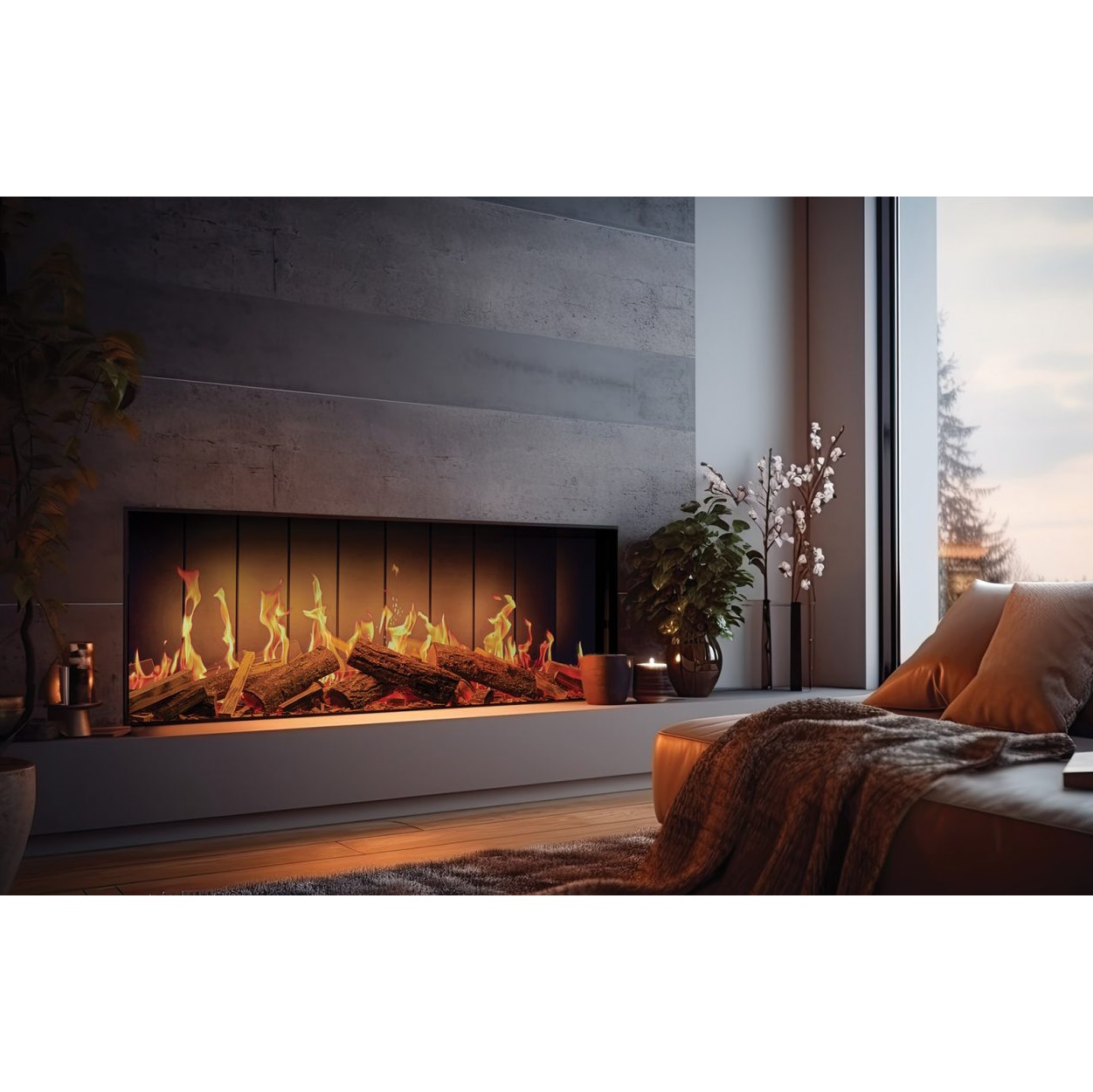 Solution Fires TrueFlame 150 3DX Electric Media Wall Fire
