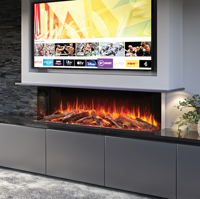 Solution Fires LUX 150 Electric Media Wall Fire - Image 2