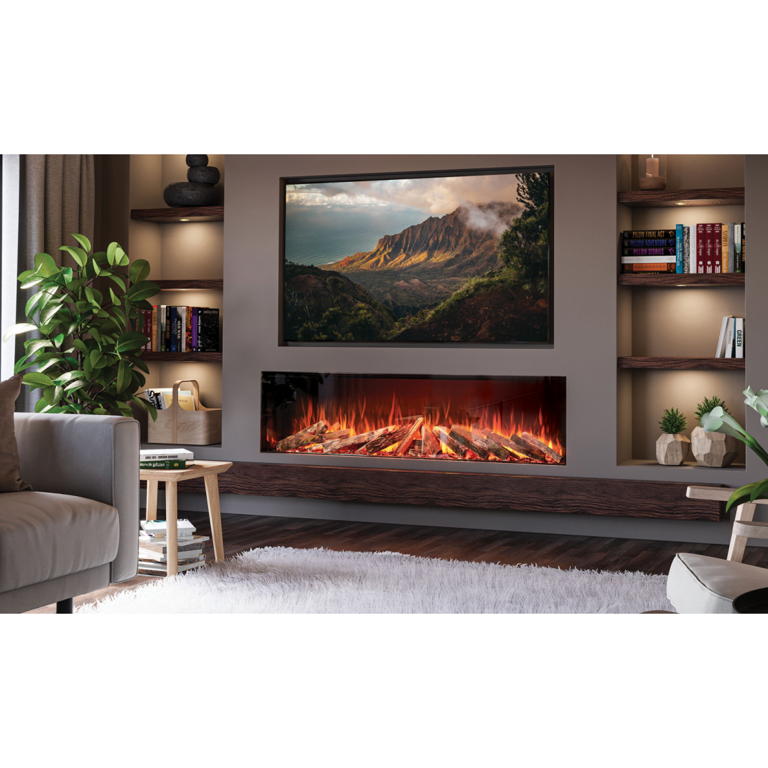Solution Fires LUX 175 Electric Media Wall Fire - Image 2