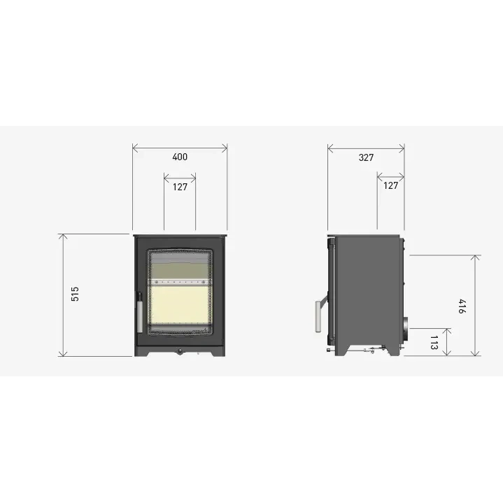 Parkray Aspect 5 Compact Woodburning 5kw Stove - Image 4