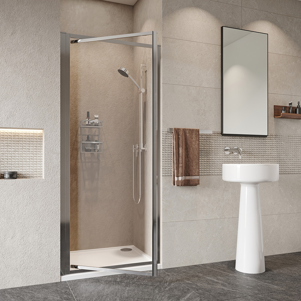 Roman Haven6 - 900mm Unboxed Pivot Door ONLY in Silver *TO CLEAR*