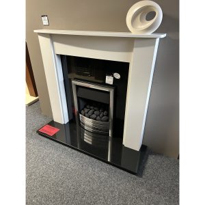 Brison Granite Back Panel & 48" Raised & Lipped Hearth *TO CLEAR*