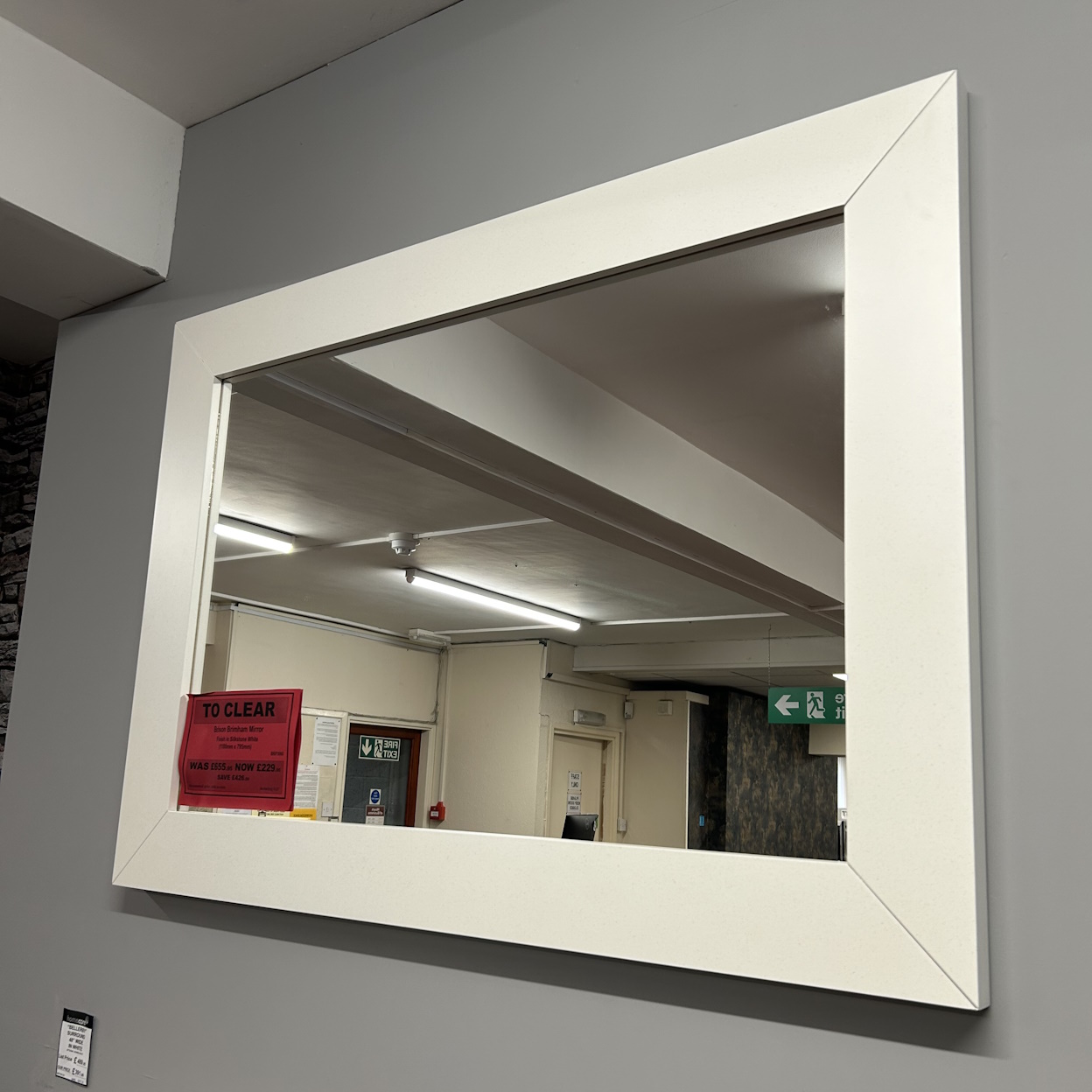 Brison Brimham Mirror finished in Silkstone White *TO CLEAR*