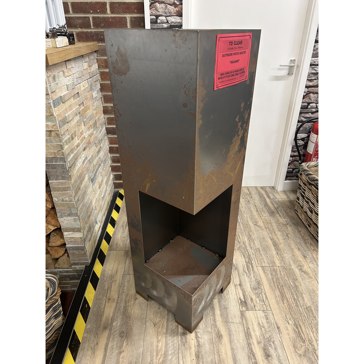 Brison Corten Steel Outdoor Square Patio Heater *TO CLEAR*