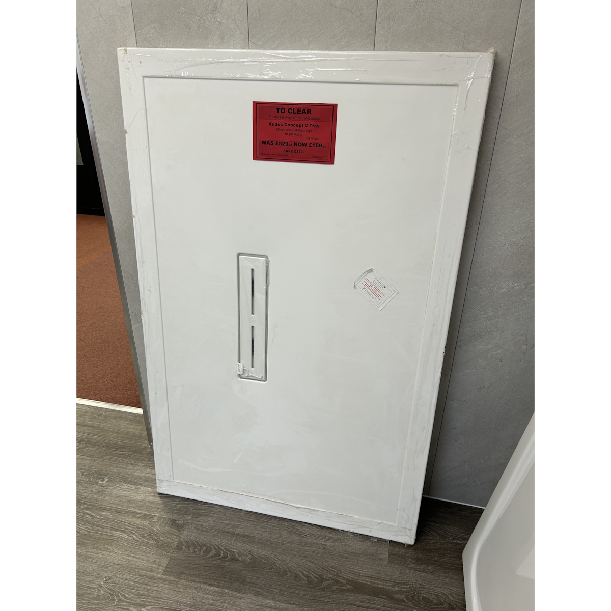 Kudos Concept2 - 1400mm x 900mm Acrylic Capped Shower Tray *TO CLEAR*